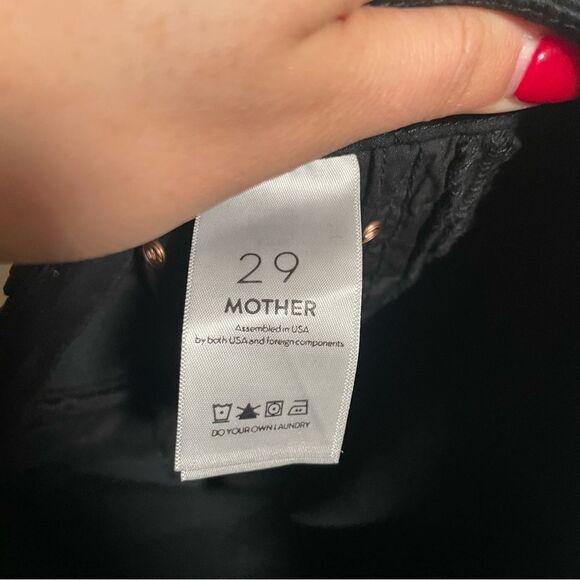 MOTHER High Waisted Looker Ankle Fray Jeans in Guilty Glitter Racer Size 29 - Picture 7 of 7